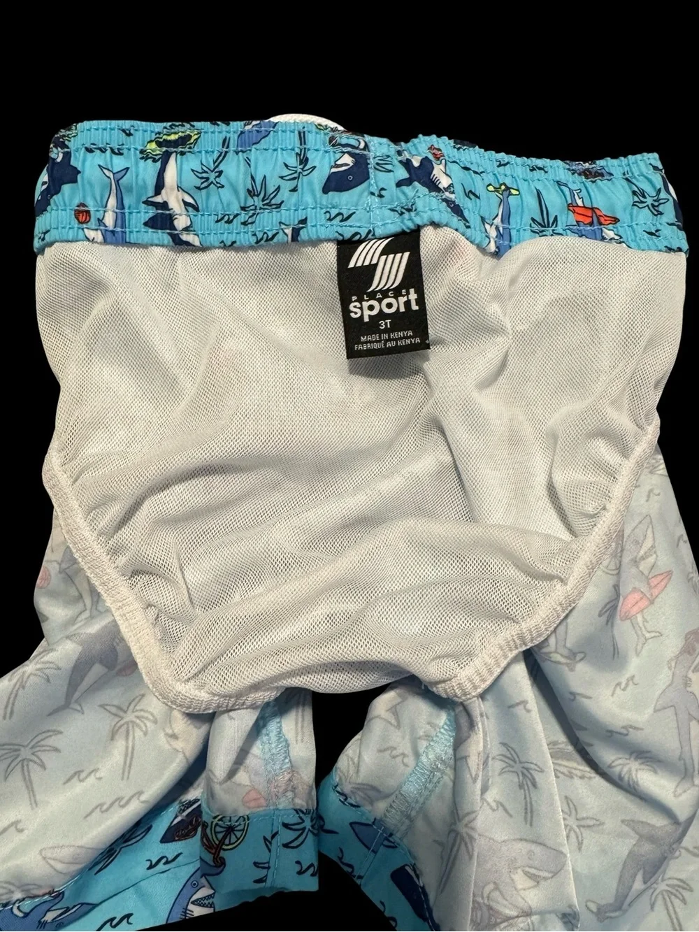 NWOT Children’s Place Shark Bike Rashguard Set with Swim Shorts